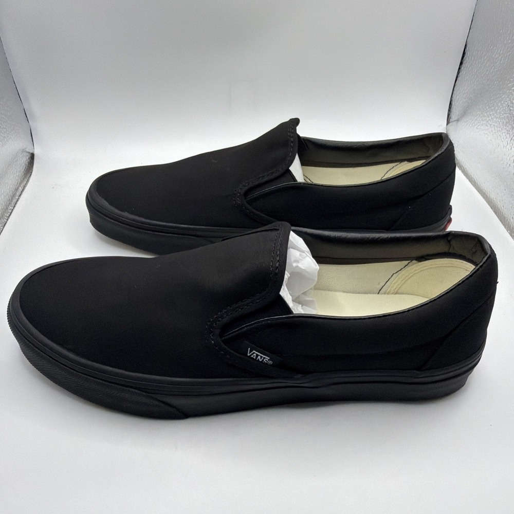 Vans  Unisex Adult Classic SlipOn Shoes In Black/Black. Men's 9.5,Women's 11 - Picture 8 of 13